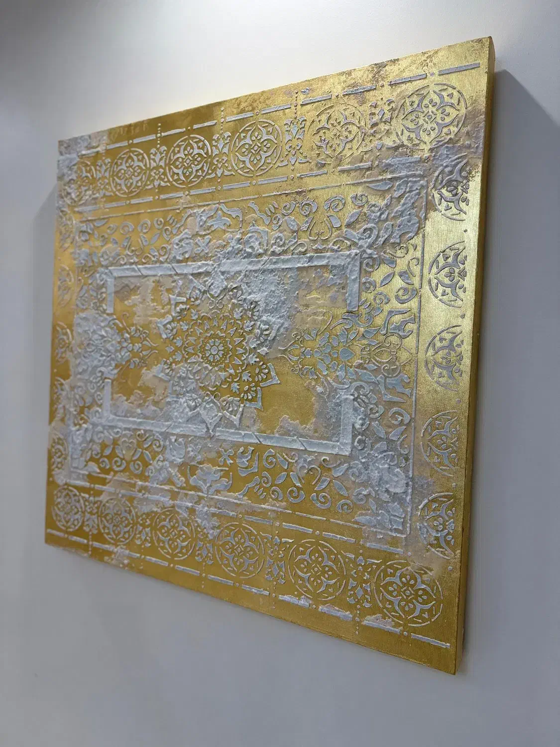 تابلو دیوارکوب پتینه طلایی|تابلو، نقاشی، عکس|تهران, زرکش|دیوار