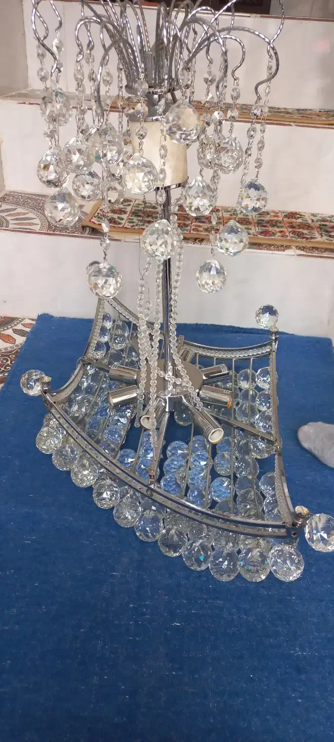 چهارعدد لوستر دوتاپذیرایی دوتا آشپزخانه درحدنو|لوستر و چراغ آویز|قروه, |دیوار