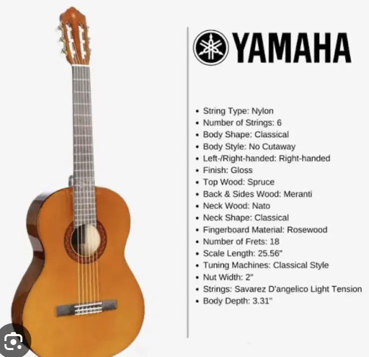 گیتار c40 یاماها کلاسیک اصل|گیتار، بیس، امپلیفایر|رشت, گلباغ نماز|دیوار