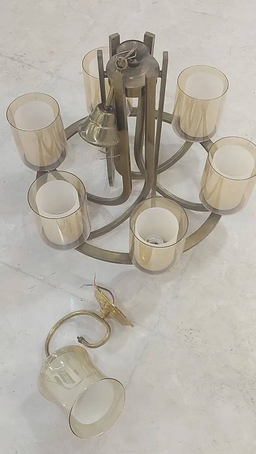 لوستر ۶ شعله + تک شعله|لوستر و چراغ آویز|دورود, |دیوار