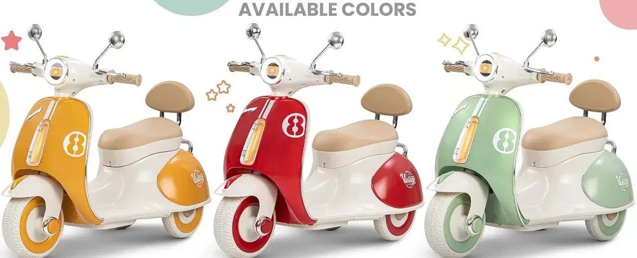 موتور شارژی کودک سه چرخ طرح وسپا|اسباببازی|قزوین, |دیوار