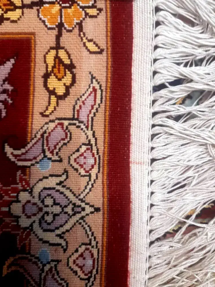 فرش دستباف گل و چله ابریشم اصفهان|فرش|تهران, گلستان (شهرک راه آهن)|دیوار