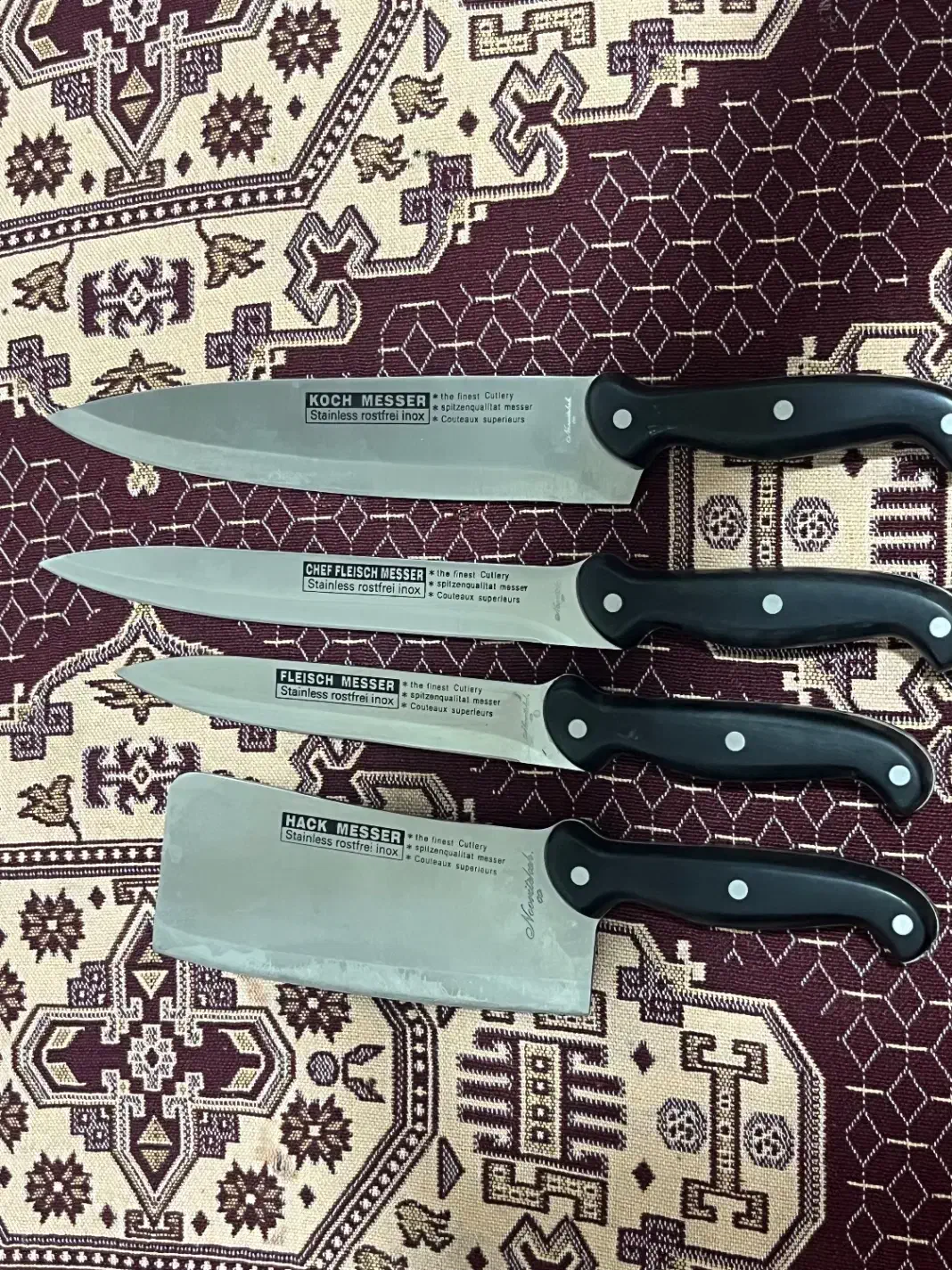 ست چهار تای چاقو ی اشپزخانه stainless|ظروف پختوپز|سقز, |دیوار