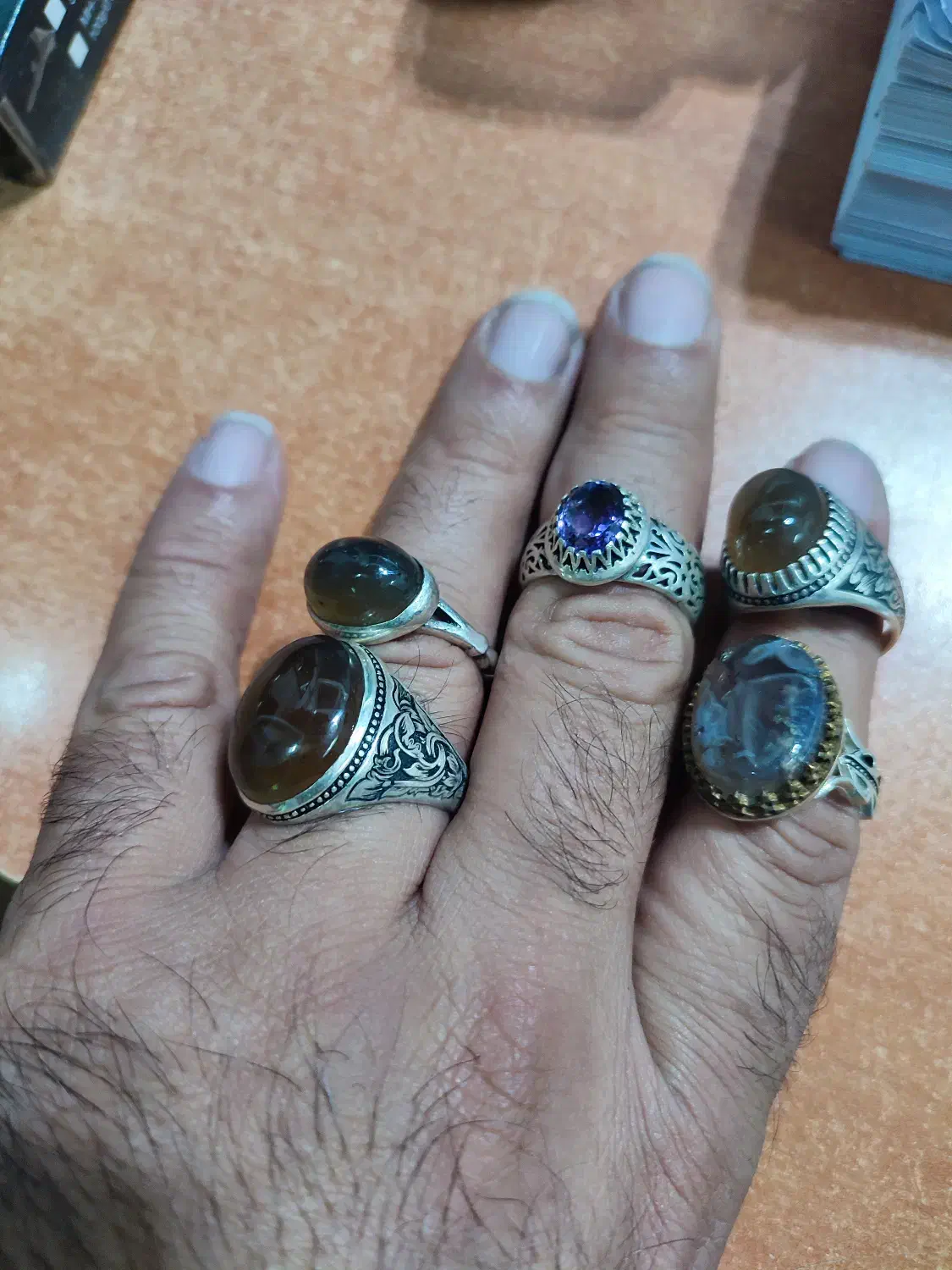 انگشتر نقره ۹۲۵|جواهرات|رودسر, |دیوار