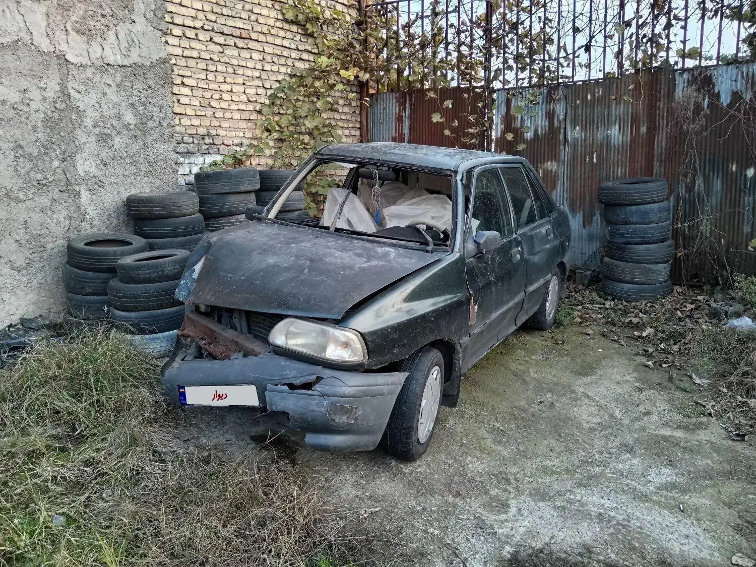 پراید صبا GLXI مدل ۱۳۸۲ تصادفی سبز|خودرو سواری و وانت|آستانه اشرفیه, |دیوار