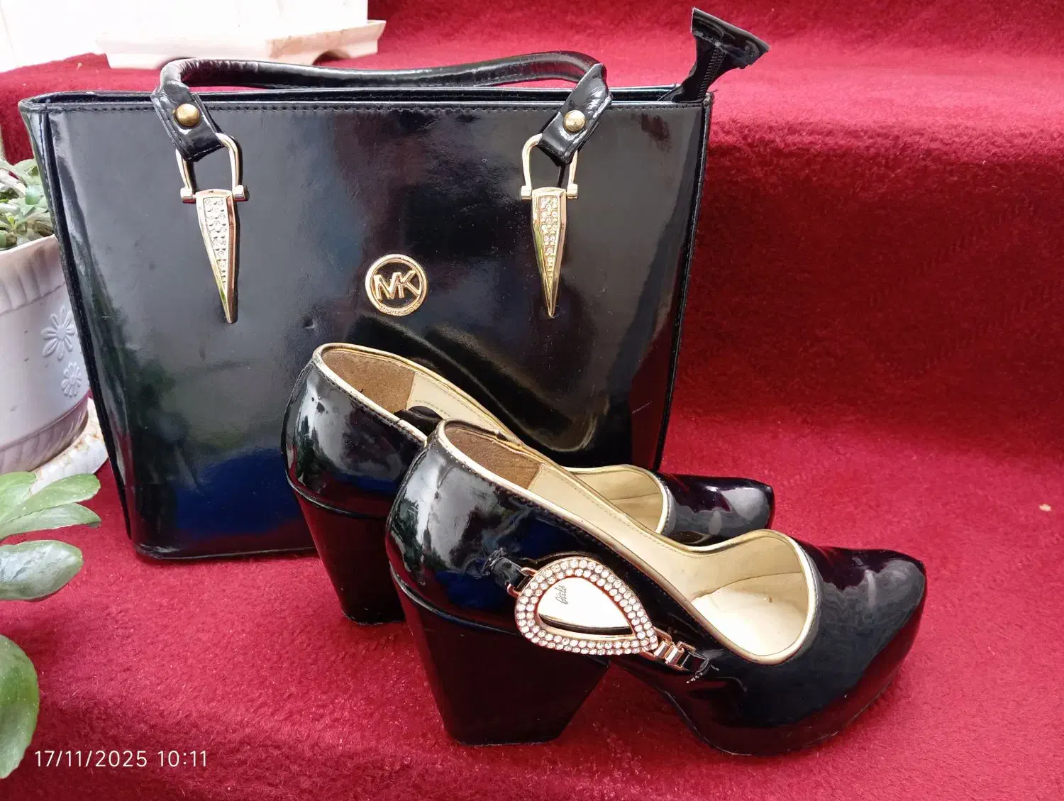 کیف و کفش مجلسی ست|کیف، کفش، کمربند|الشتر, |دیوار