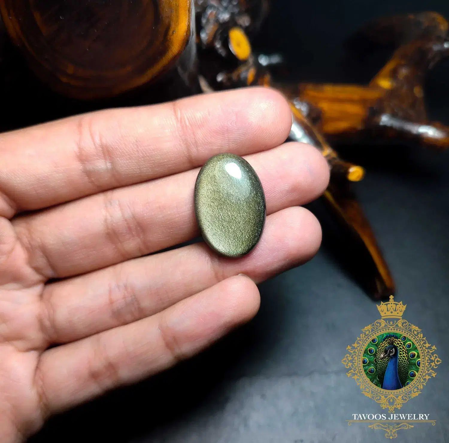 سنگ ابسیدین طلایی طبیعی ـ سنگ آتشفشانی کمیاب و خاص|کلکسیون اشیاء عتیقه|تهران, امیریه|دیوار