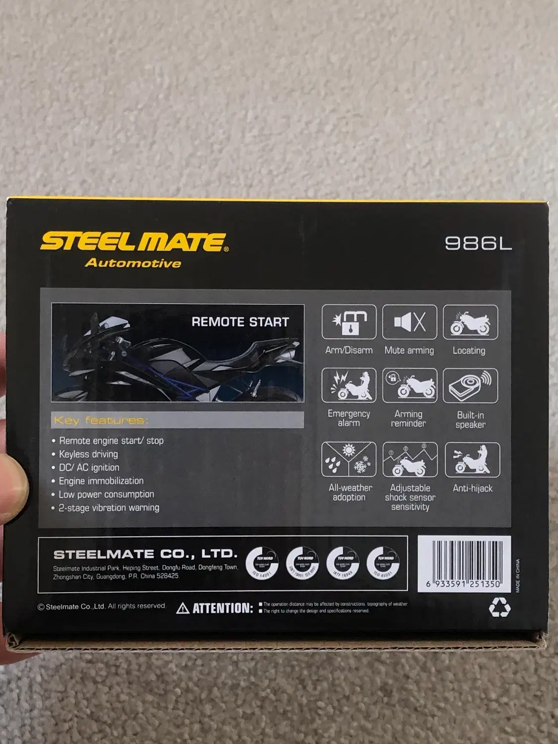 دزدگیر موتور سیکلت استیل میت مدل 986L-2|قطعات یدکی و لوازم جانبی|کرج, شاهینویلا|دیوار