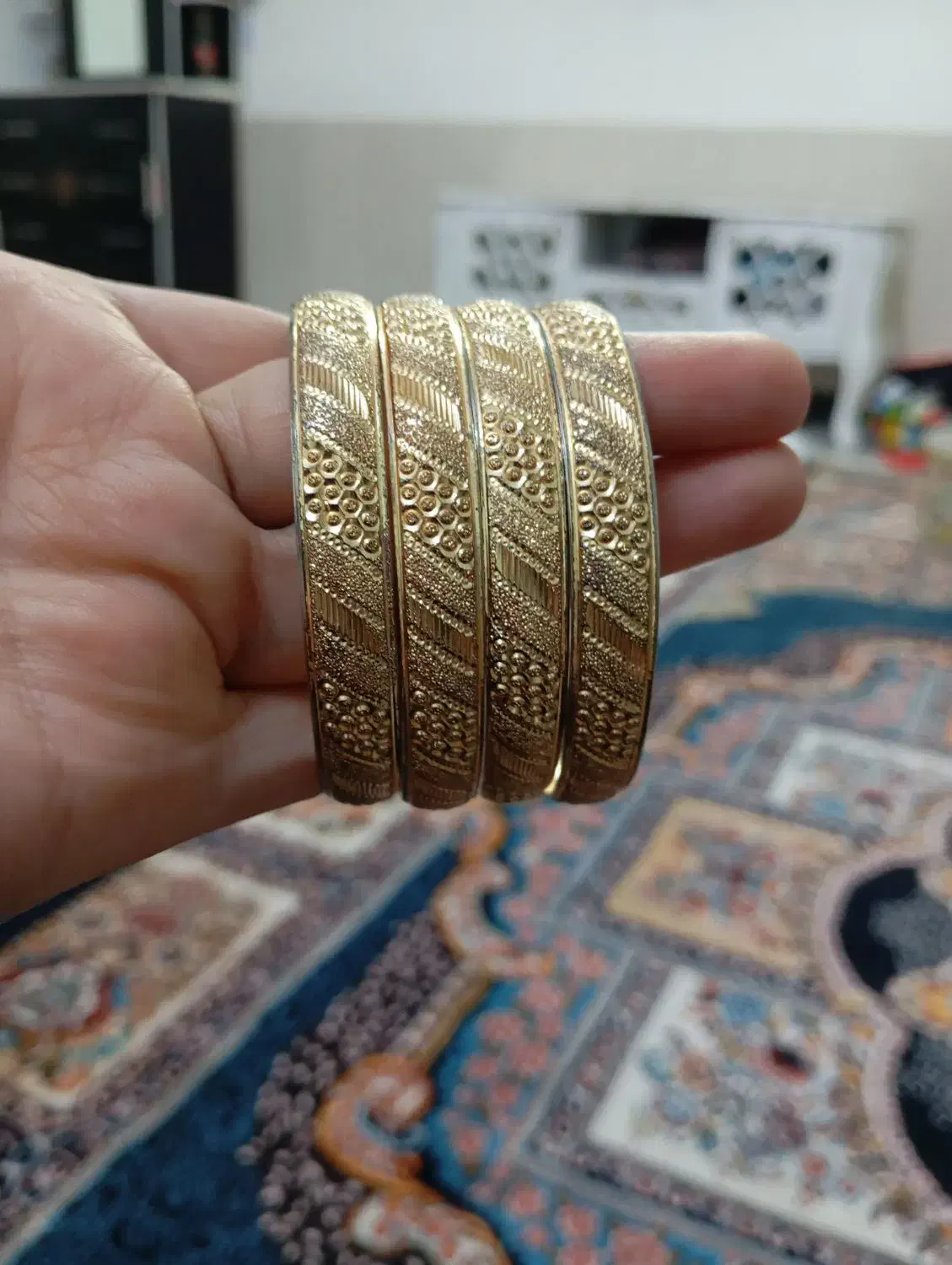 چهار عدد النگو طلاروس.طلا روس رنگ ثابت سالم|بدلیجات|مشهد, طبرسی شمالی|دیوار