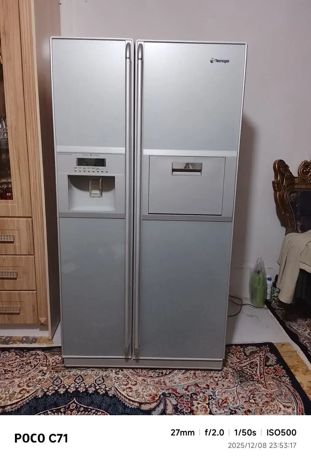 یخچال ساید با ساید|یخچال و فریزر|رباط‌کریم, کیکاور|دیوار