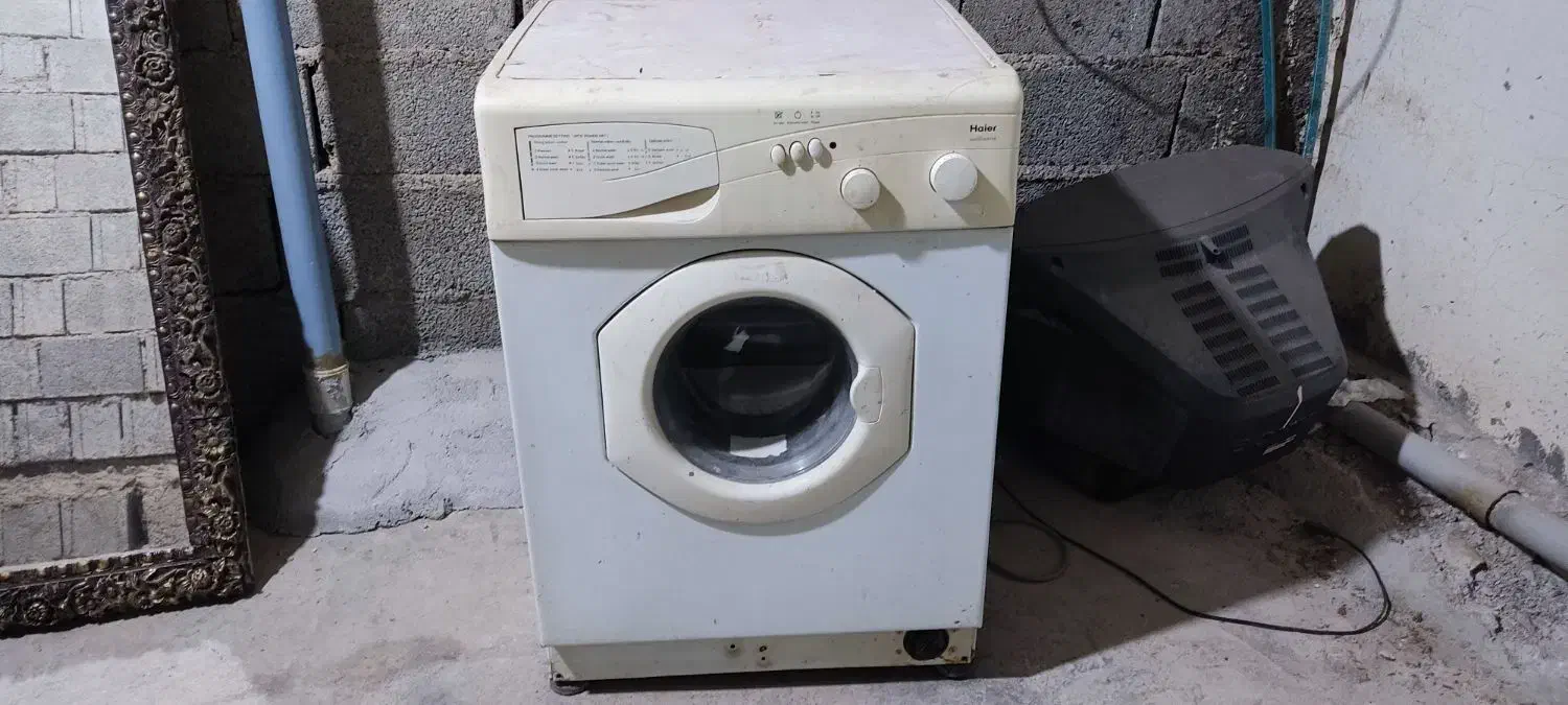 لباسشویی دست دوم هایر قیمت مناسب|ماشین لباسشویی و خشککن لباس|برازجان, |دیوار