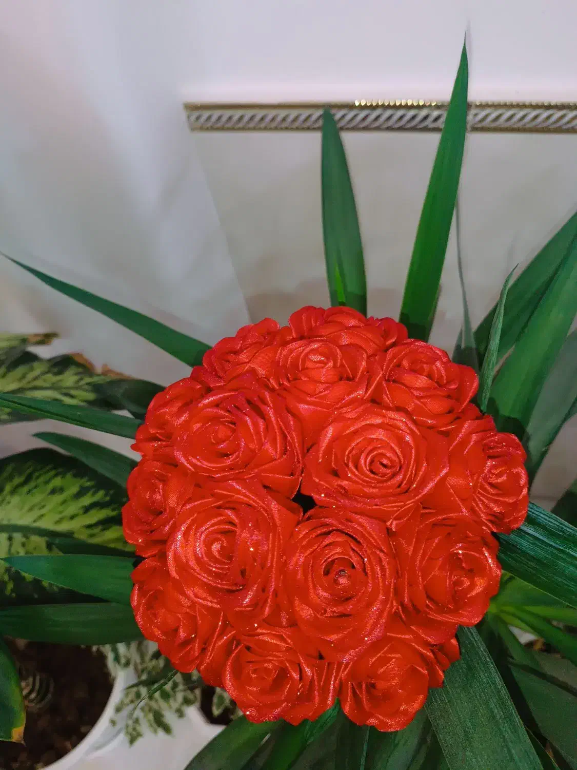 گل‌های روبانی خوشگل|گل مصنوعی|میاندوآب, |دیوار