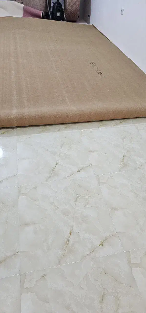 موکت ظریف مصور رنگ شتری سه تیکه|موکت|بازرگان, |دیوار