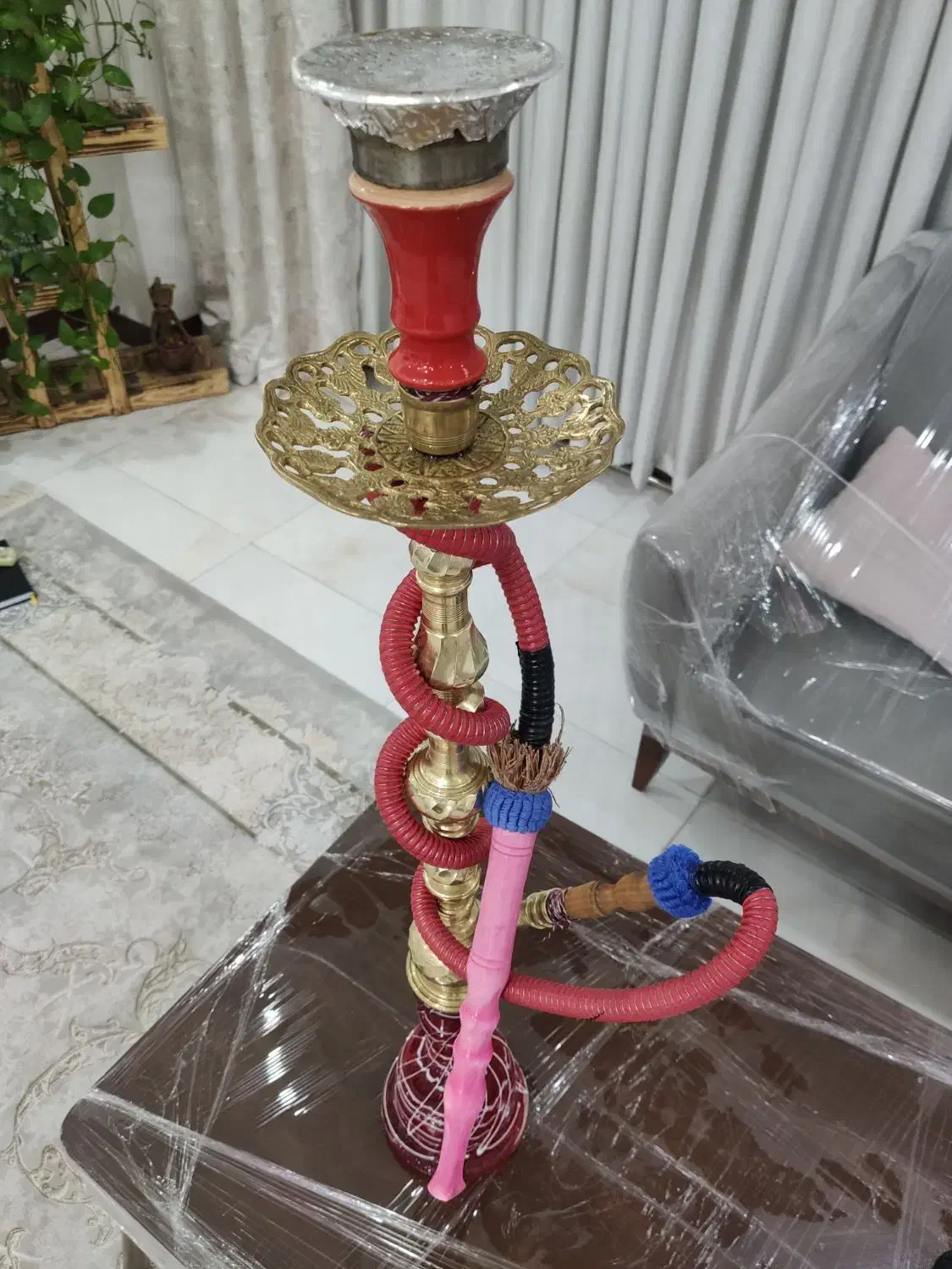 قلیان برنجی در حد نو|کلکسیون و سرگرمی|نسیمشهر, |دیوار