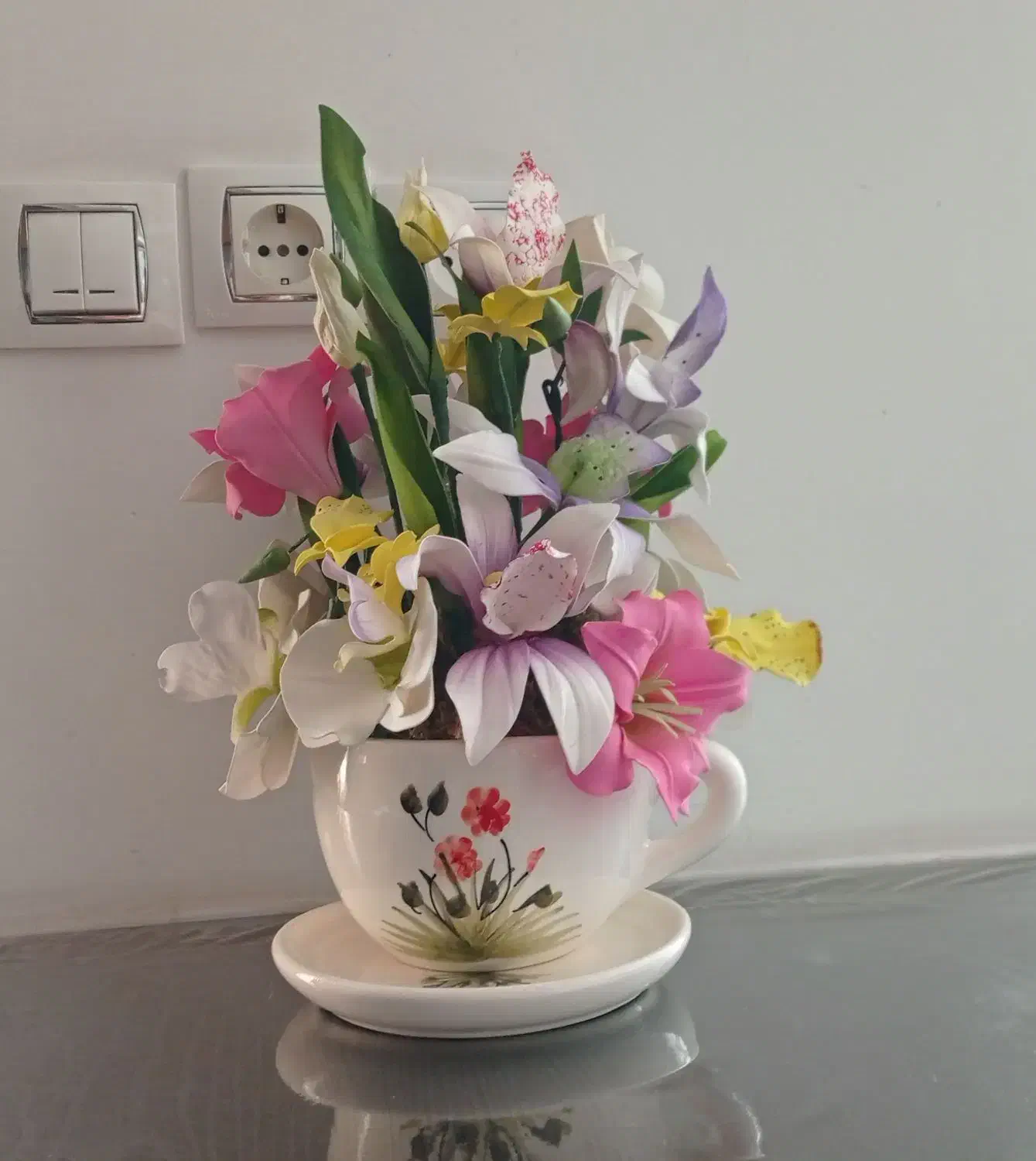 گل و گلدان مصنوعی|گل مصنوعی|سنندج, |دیوار