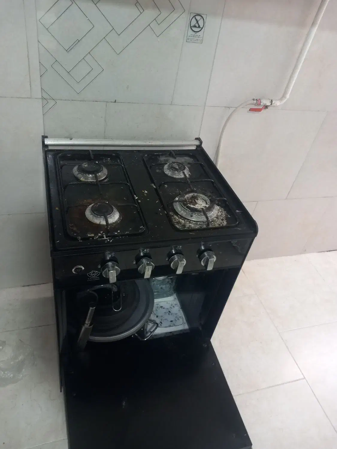 گاز ۴ شعله طرح فر|اجاق گاز و لوازم برقی پخت‌وپز|نوشهر, |دیوار