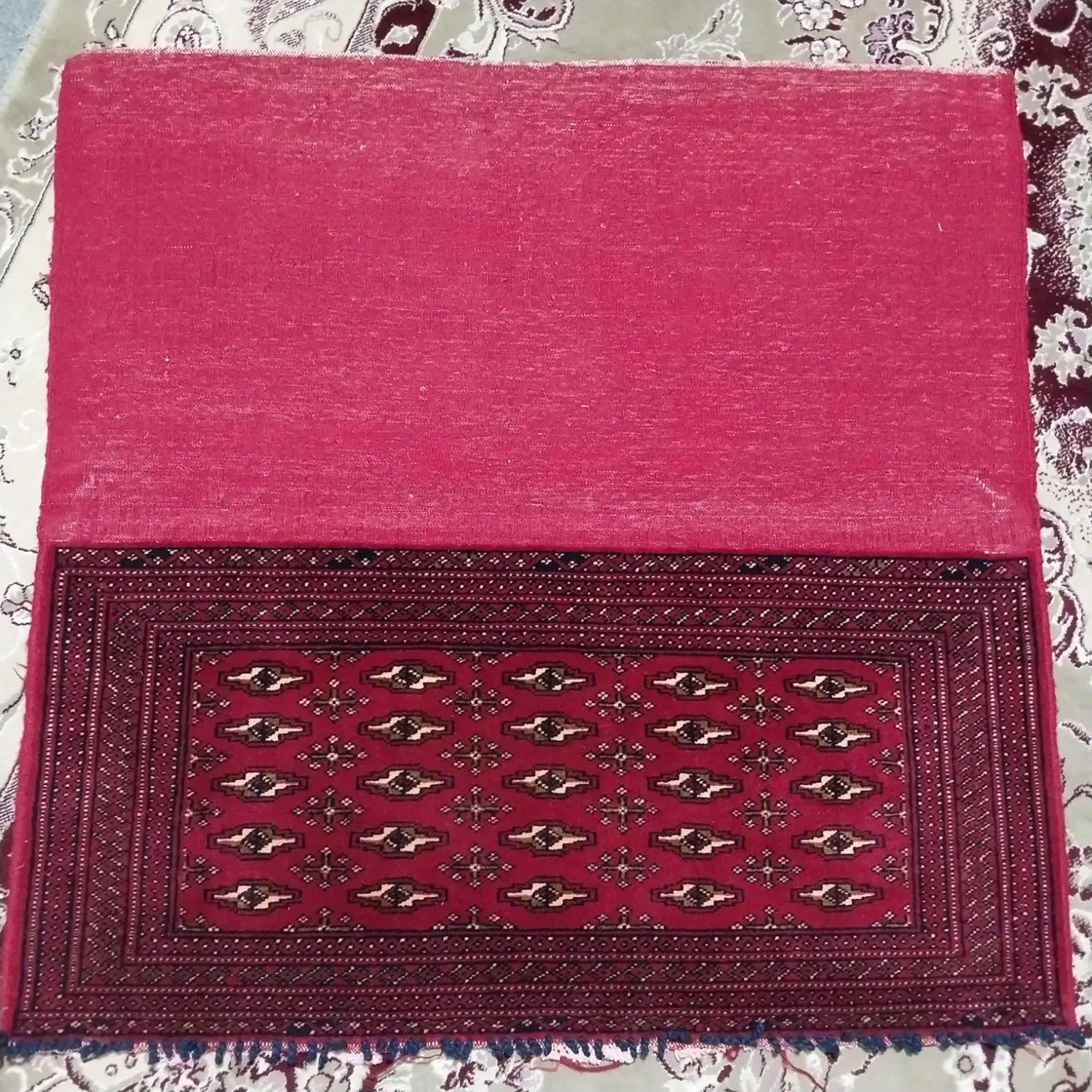 پشتی تک دستبافت طرح ترکمن|پشتی|گنبد کاووس, |دیوار