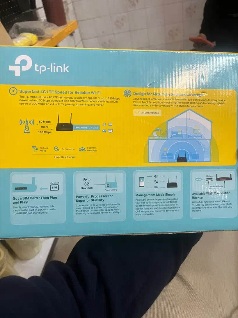 مودم سیم کارت خور tp link (tl-ma6400)|مودم و تجهیزات شبکه|شیراز, ریاستی|دیوار