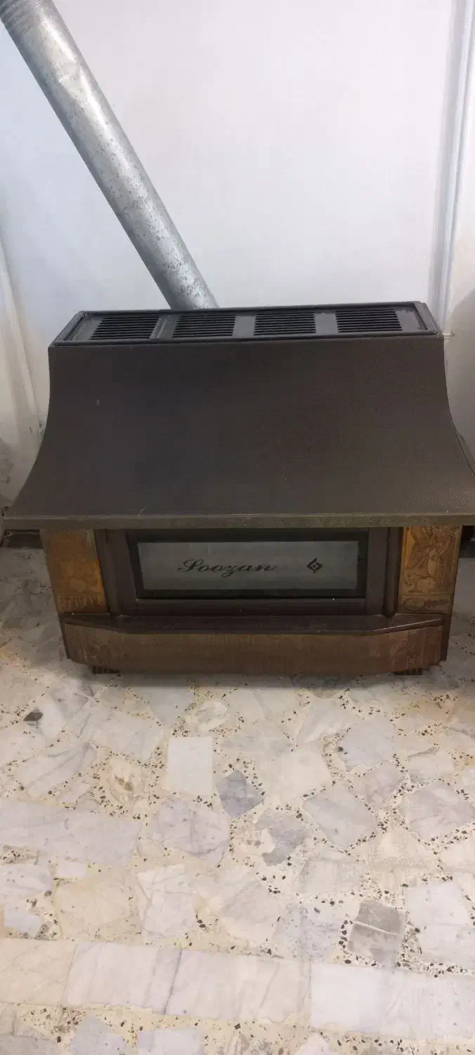 بخاری گازی سوزان شومینه|بخاری، هیتر، شومینه|رشت, بیجارپس|دیوار