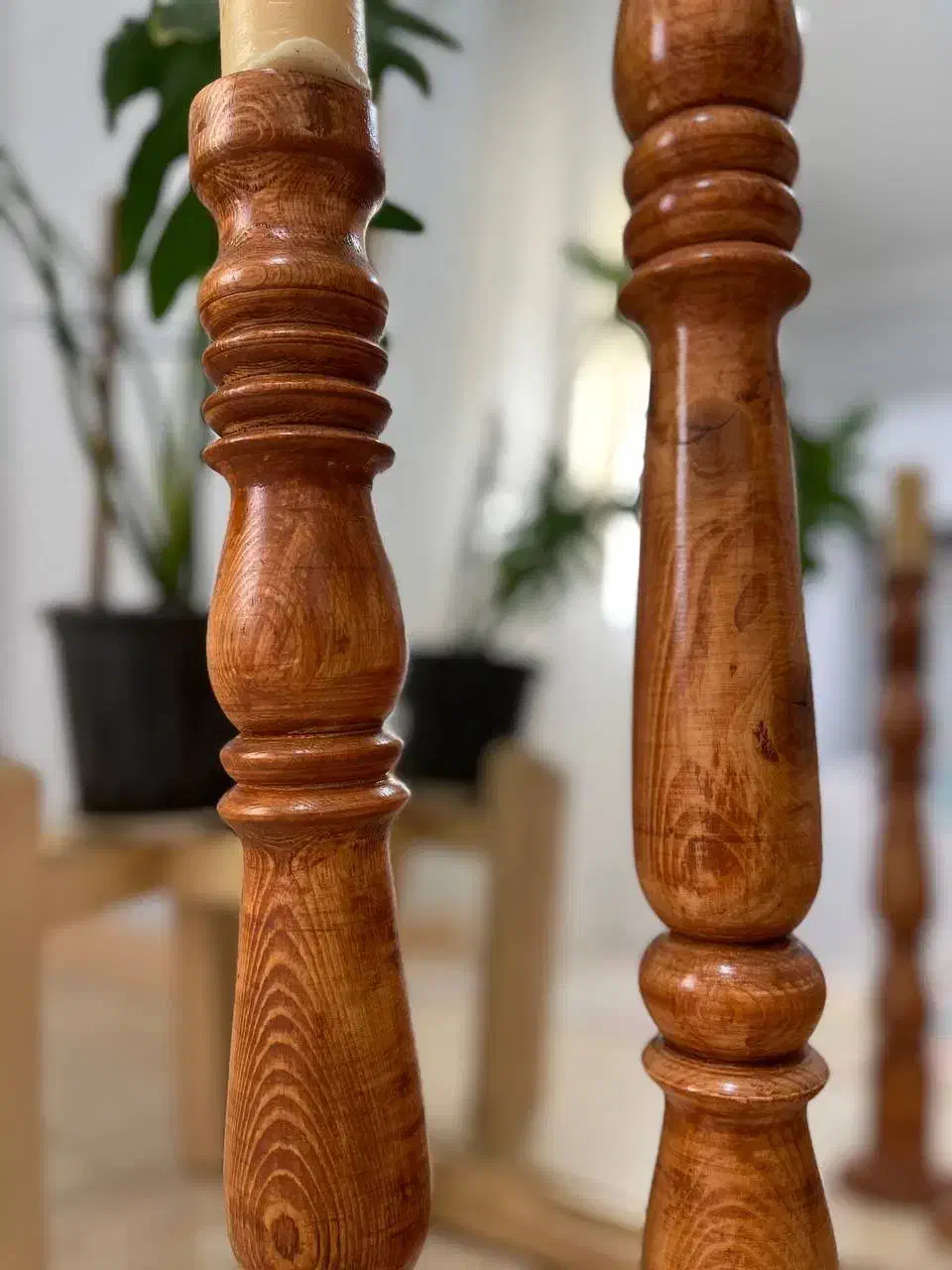 شمعدان چوبی کنارسالنی|صنایع دستی و سایر لوازم تزئینی|رشت, پل تالشان|دیوار