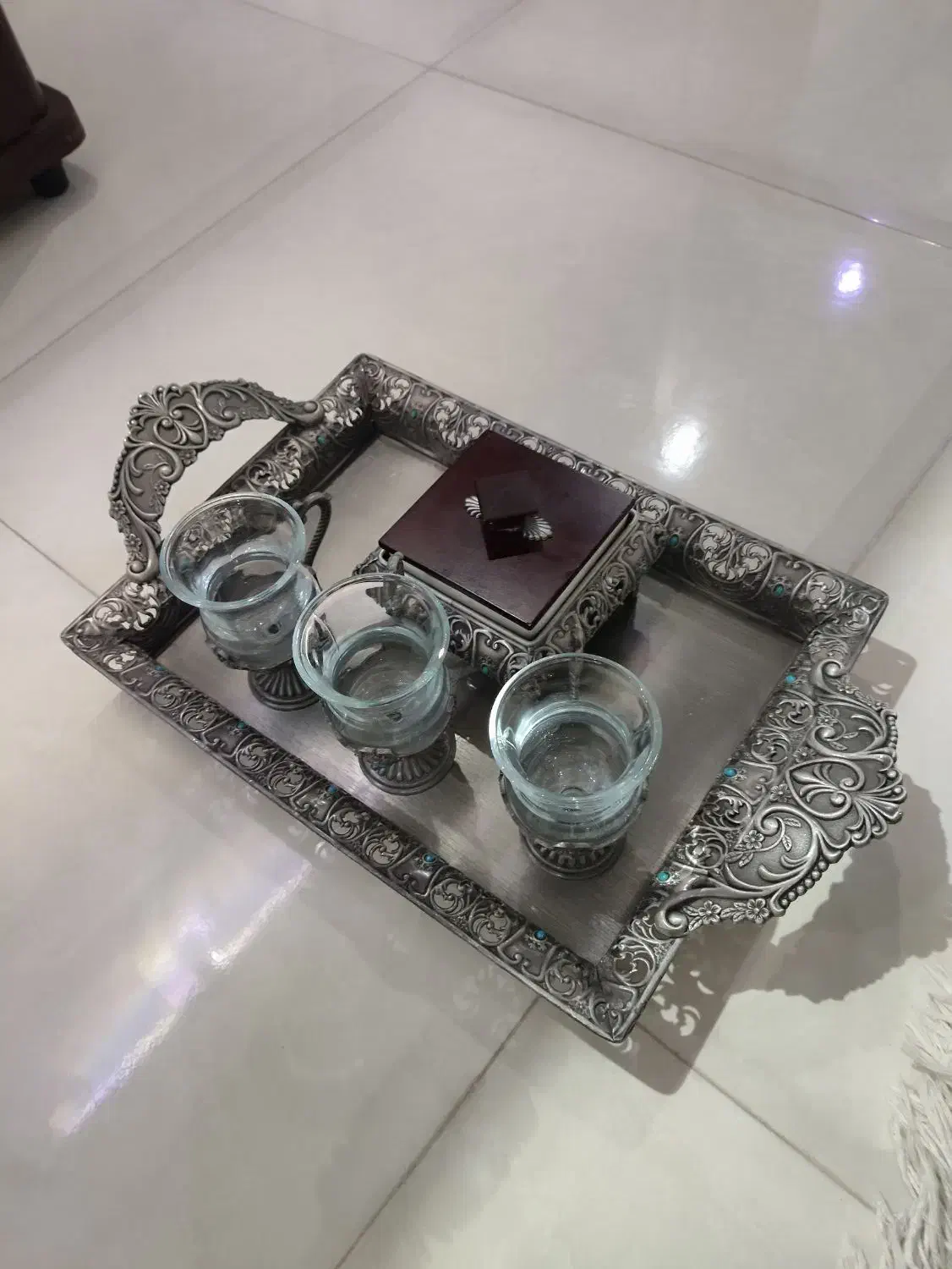 سینی چای سیلور|ظروف سرو و پذیرایی|اراک, |دیوار