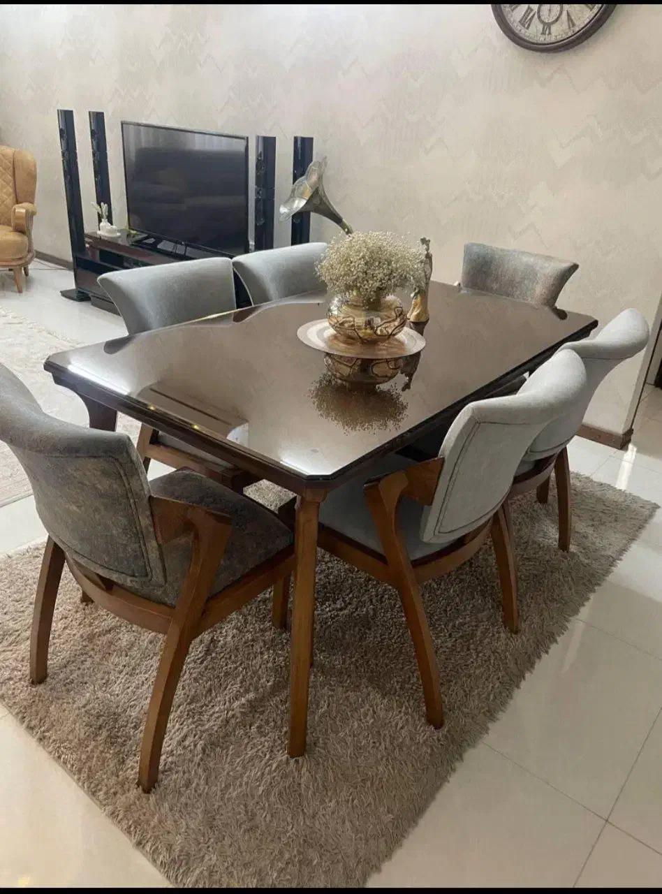 میز ناهارخوری شش نفره|میز و صندلی غذاخوری|خواف, |دیوار