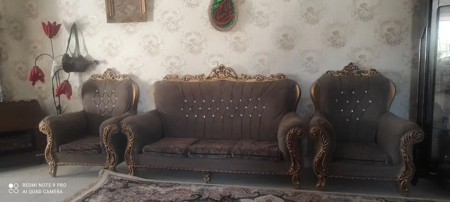 مبل استیل 7نفره، کارکرده، ۲۵۰۰|مبلمان خانگی و میز عسلی|دماوند, گیلاوند|دیوار