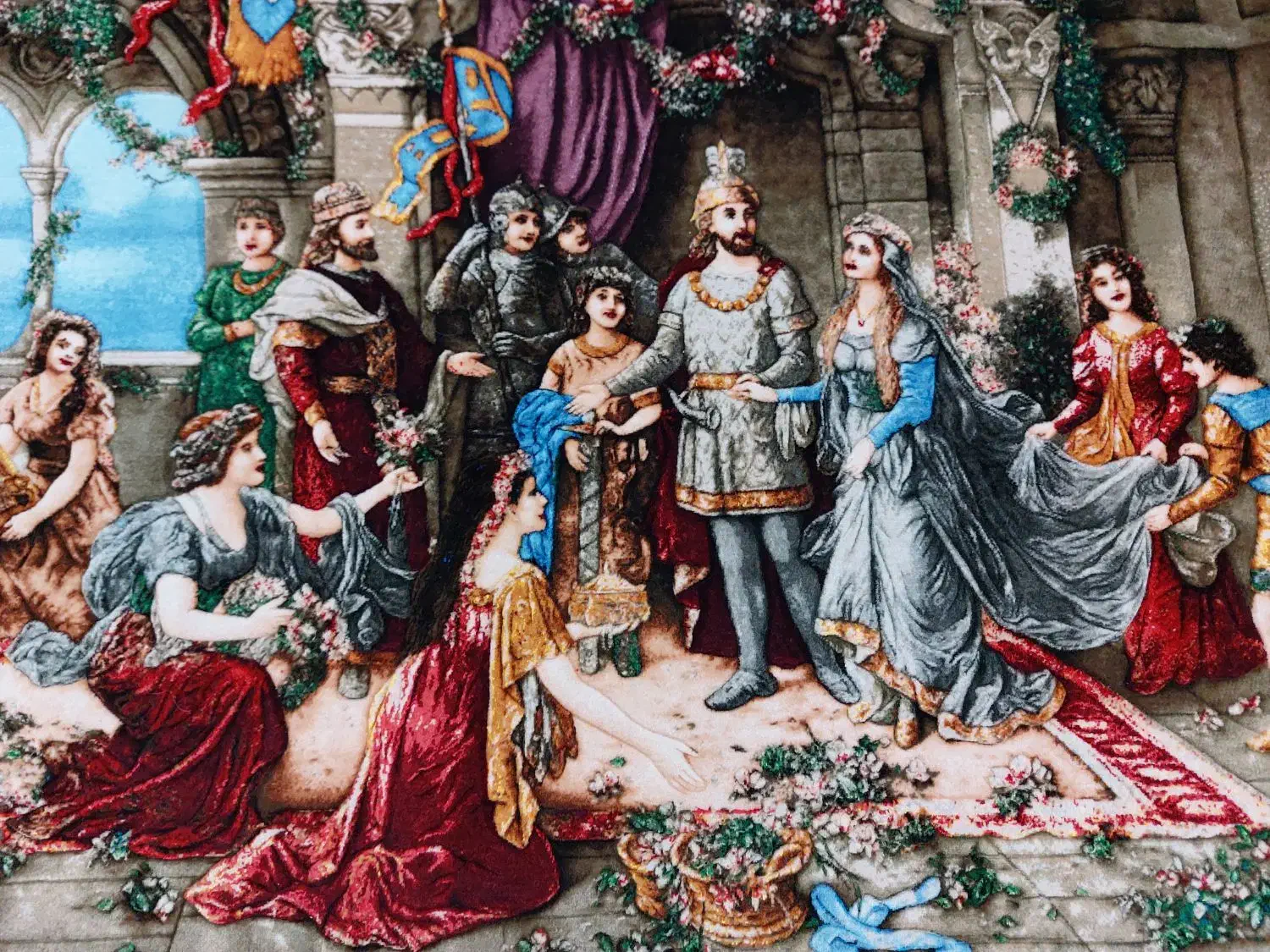 فروش فوری تابلو فرش دستباف تاجگذاری|تابلو فرش|کرمانشاه, |دیوار