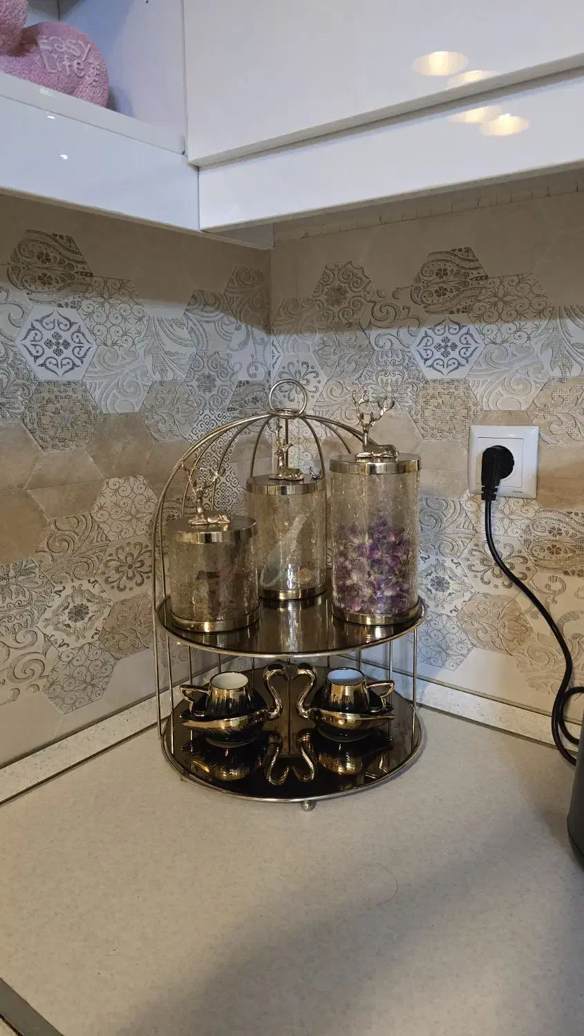 استند طلایی|آب‌چکان و نظم‌دهنده ظروف|نیشابور, شهرک فرهنگیان|دیوار