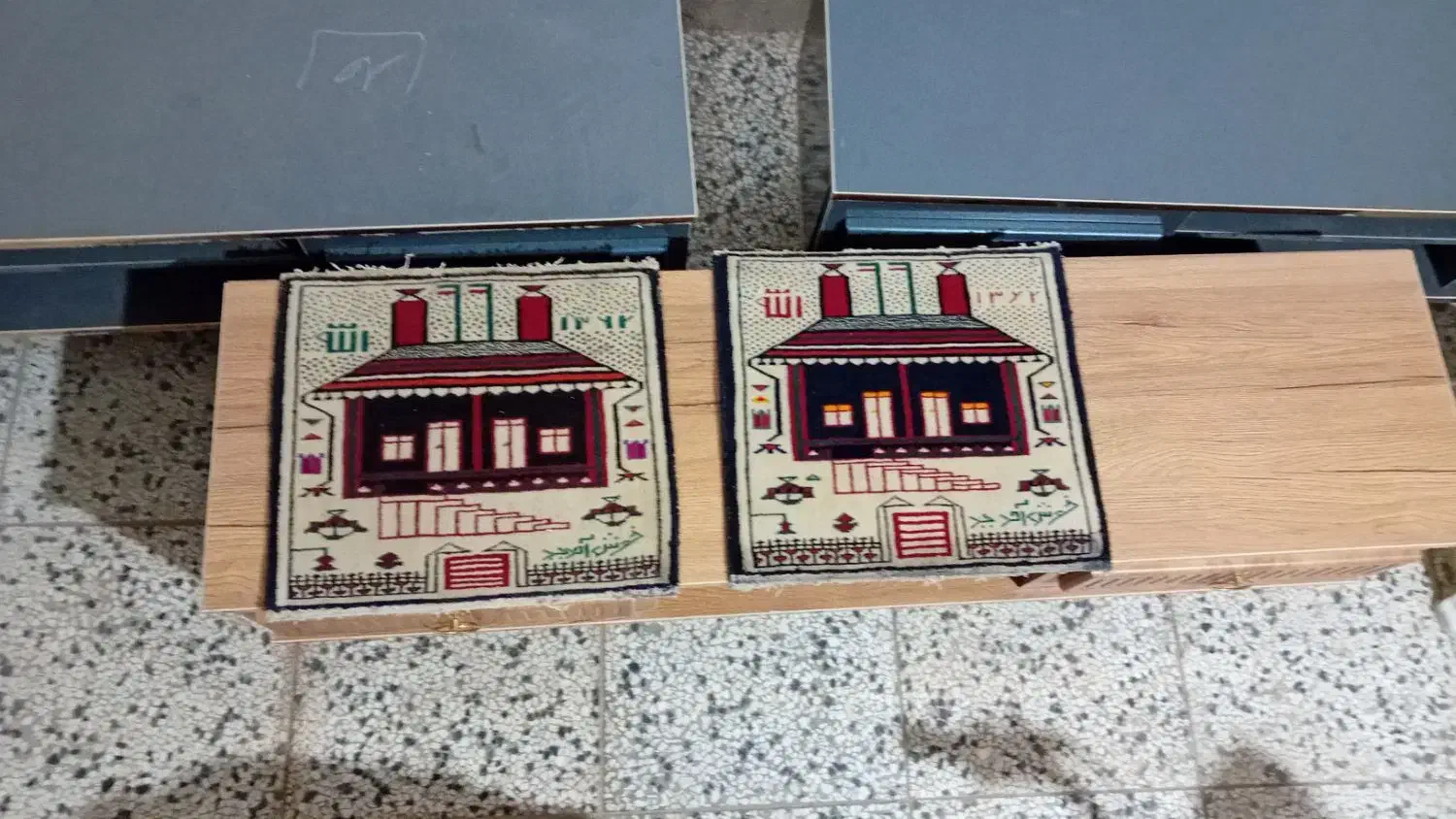 تابلو دست باف قدیمی|تابلو فرش|گنبد کاووس, |دیوار