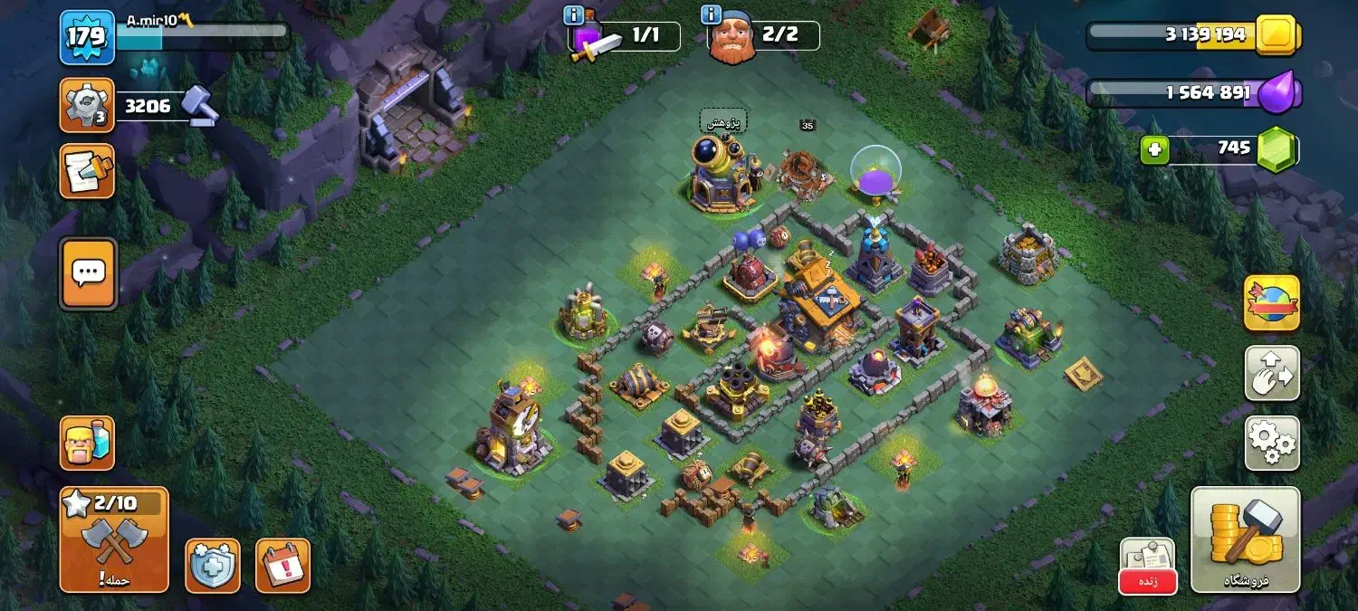 اکانت کلش آف کلنز لول 179 تان 15|کنسول، بازی ویدئویی و آنلاین|گرگان, |دیوار