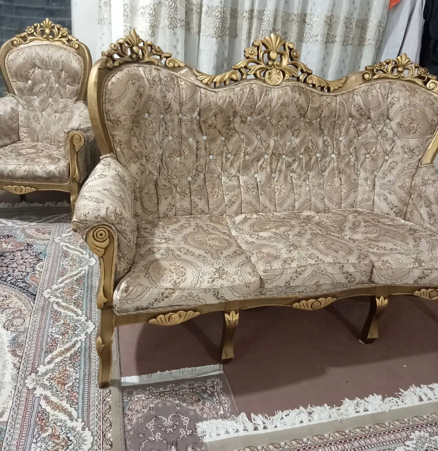 مبل 7 نفره|مبلمان خانگی و میز عسلی|نجف‌آباد, فیروزآباد|دیوار