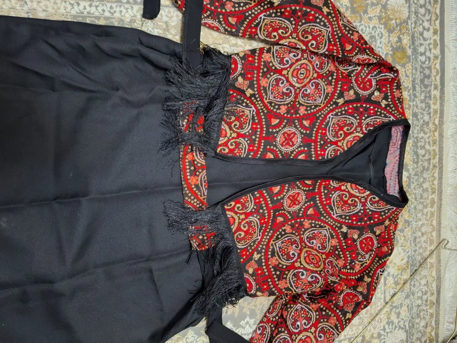 لباس یلدایی کت و سارافون فری سایز قرمز و مشکی|لباس|تهران, افسریه شمالی|دیوار