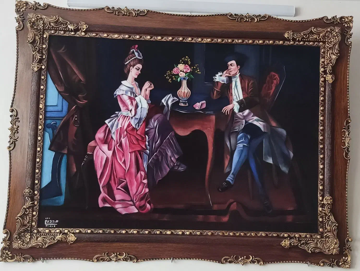 تابلو رنگ روغن روی جیر سایز ۱۰۰ در ۷۰|تابلو، نقاشی، عکس|ملایر, |دیوار