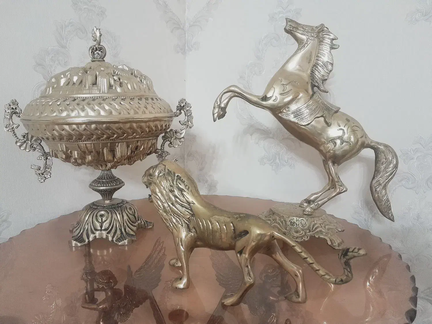 اسب ،شیر واجیل خوری تمام برنج|مجسمه، تندیس، ماکت|پاکدشت, شهرک امام رضا|دیوار