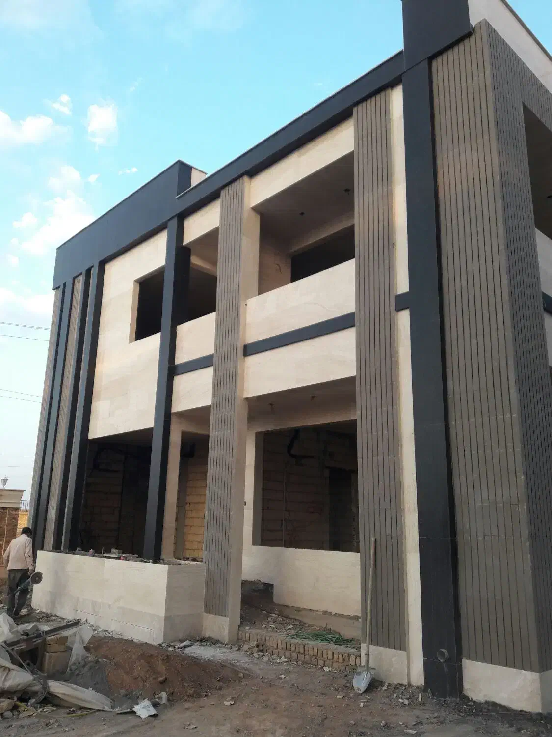 سنگ کاری نما رومی و مدرن|خدمات پیشه و مهارت|گلپایگان, |دیوار