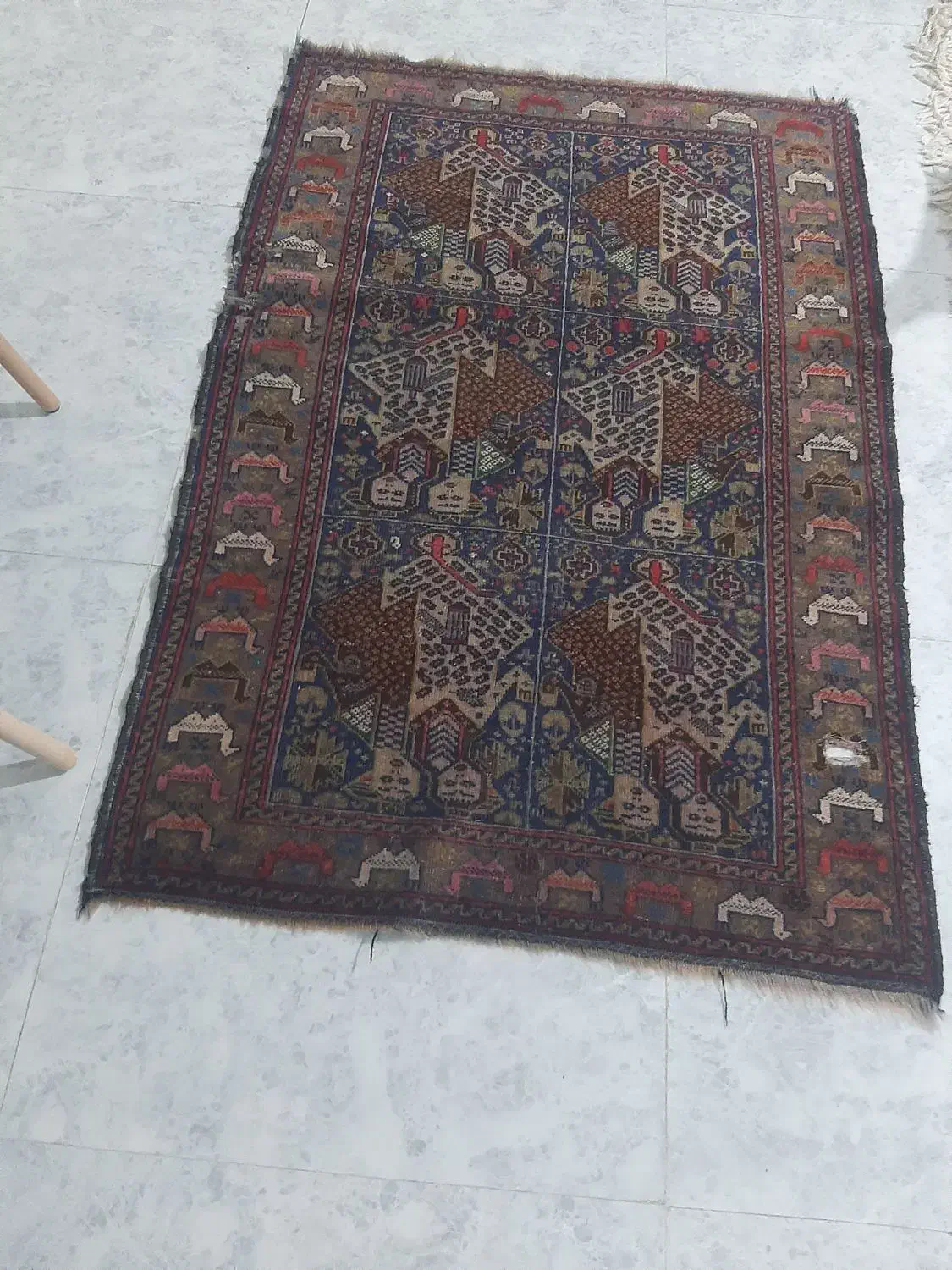 دو عدد قالیچه دست باف قدیمی|فرش|بندرعباس, |دیوار