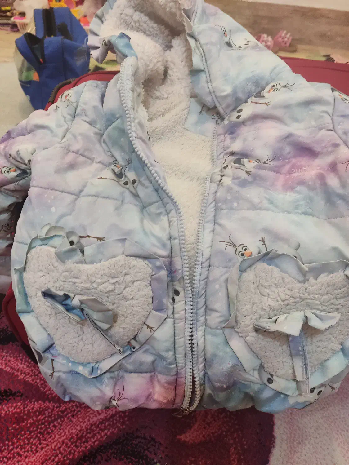 کاپشن داخل خز در حد نو نو + یک عدد اغوش|کفش و لباس بچه|جم, |دیوار