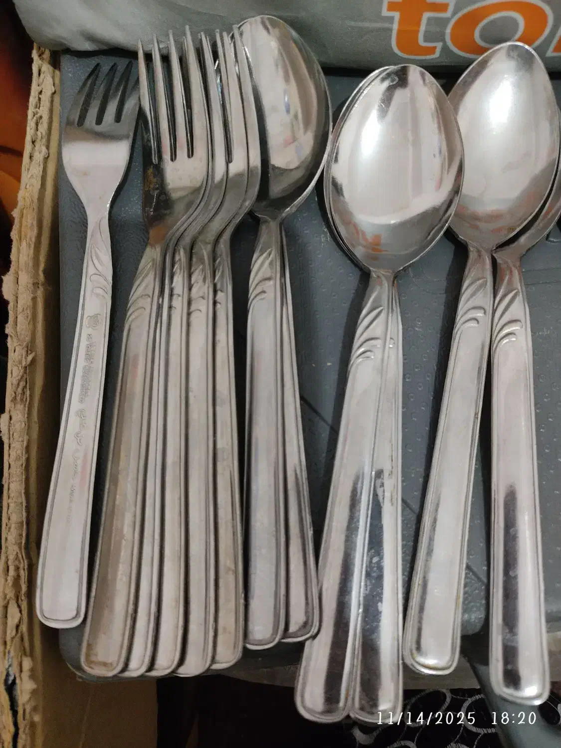 قاشق،چنگال،ملاقه، کارد ژاپنی نو و سالم|ظروف سرو و پذیرایی|شیراز, سعدیه جنوبی|دیوار