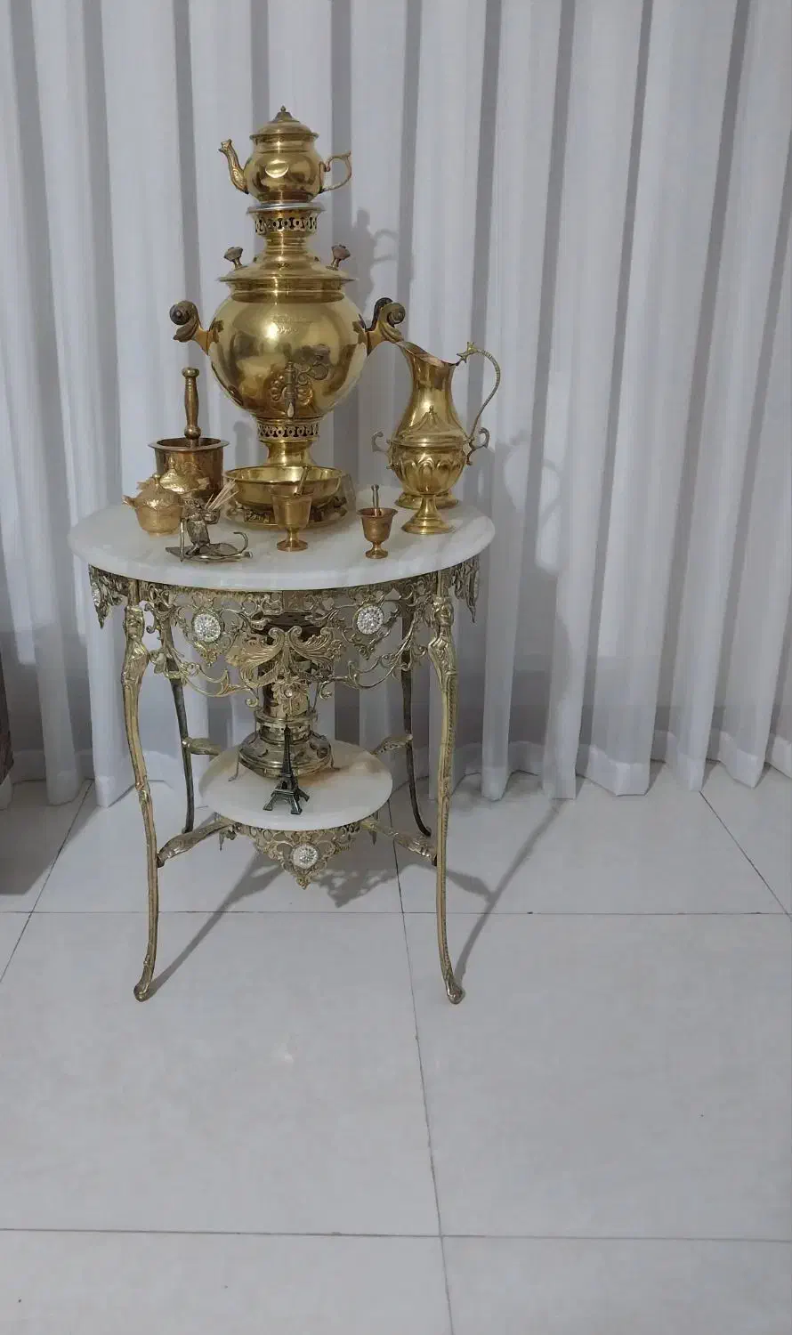 میز وست سماور|صنایع دستی و سایر لوازم تزئینی|هشتگرد, هشتگرد قدیم|دیوار