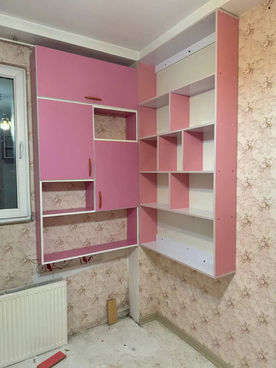 قفسه کتابخانه میزتحریر|کتابخانه، شلف، قفسههای دیواری|اردبیل, |دیوار