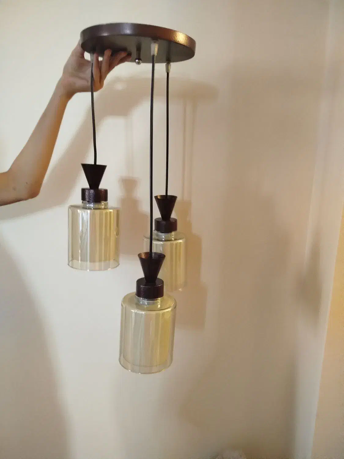 لوستر سه شاخه اتاق خواب|لوستر و چراغ آویز|تبریز, |دیوار