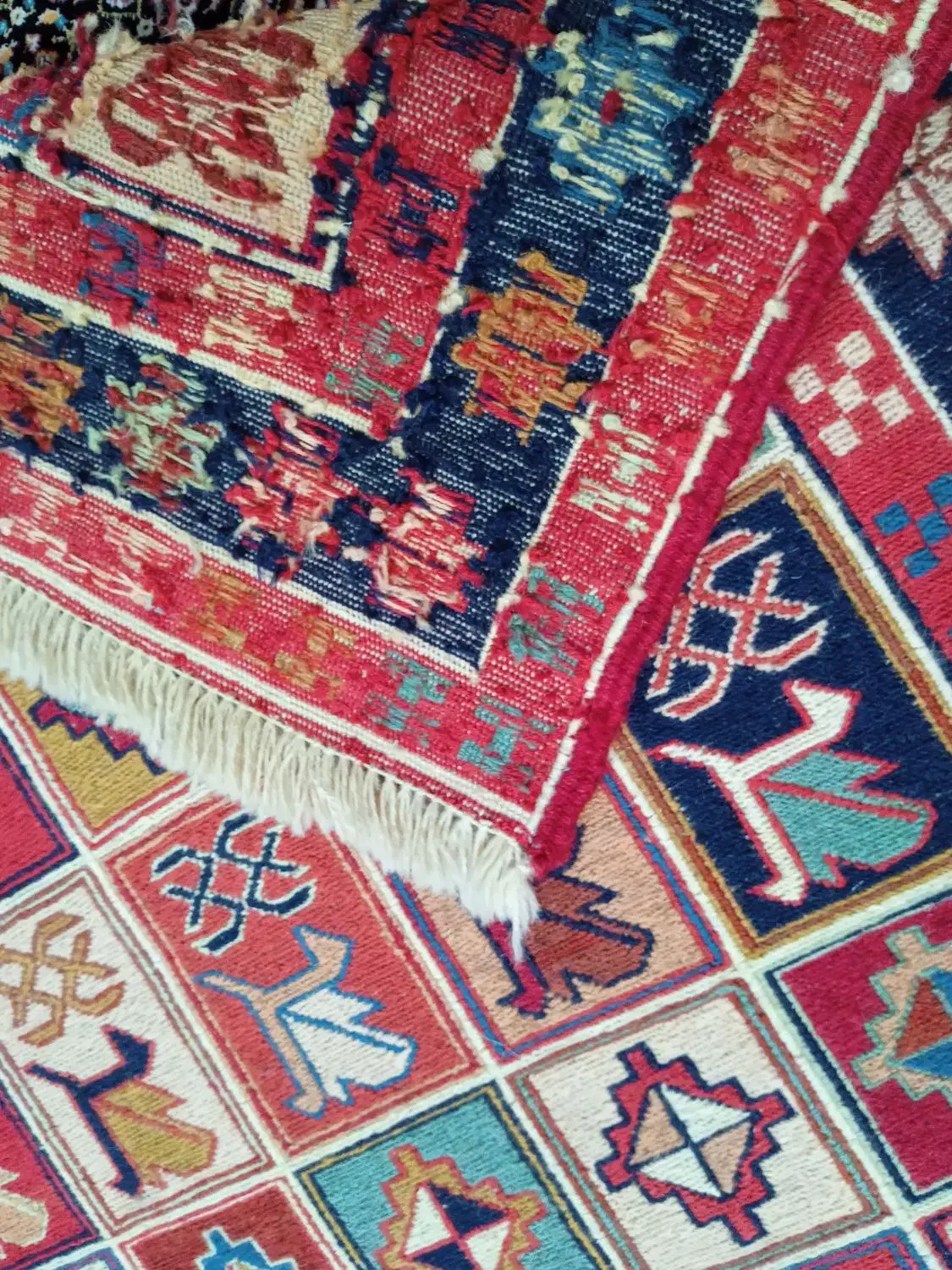 یک جفت زرنیم ورنی|گلیم، جاجیم، گبه|اردبیل, |دیوار