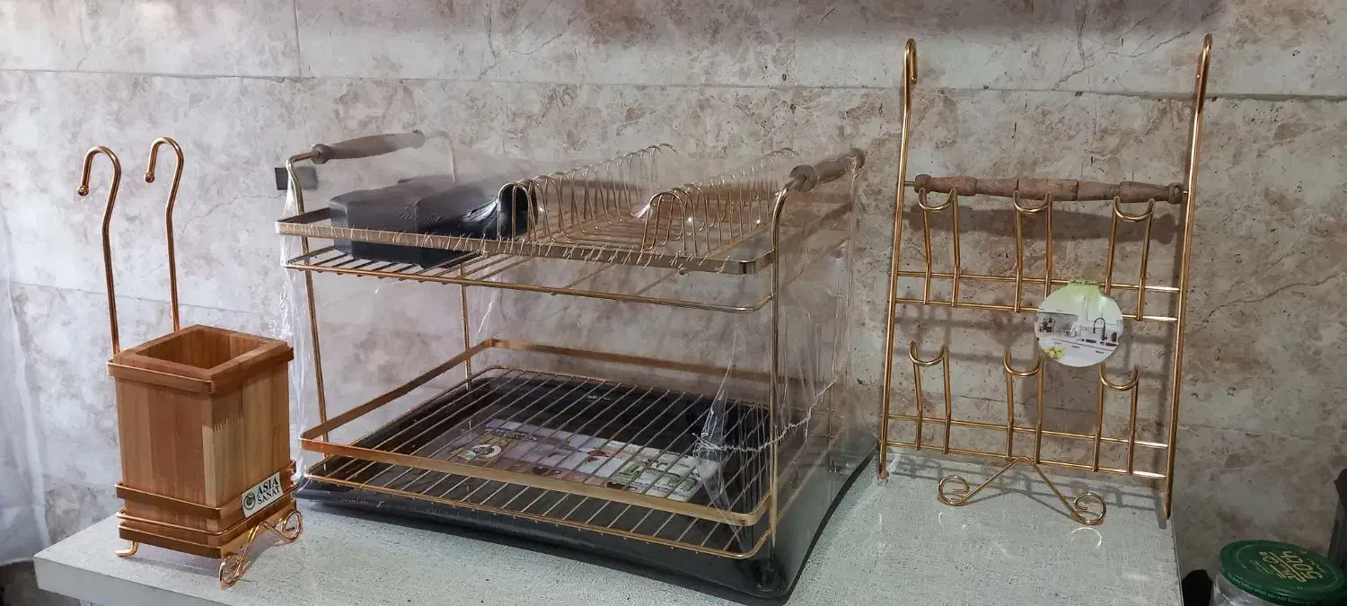 ست جاظرفی وجاقاشقی ولیوانی|آب‌چکان و نظم‌دهنده ظروف|پاکدشت, پاکدشت (مامازند)|دیوار