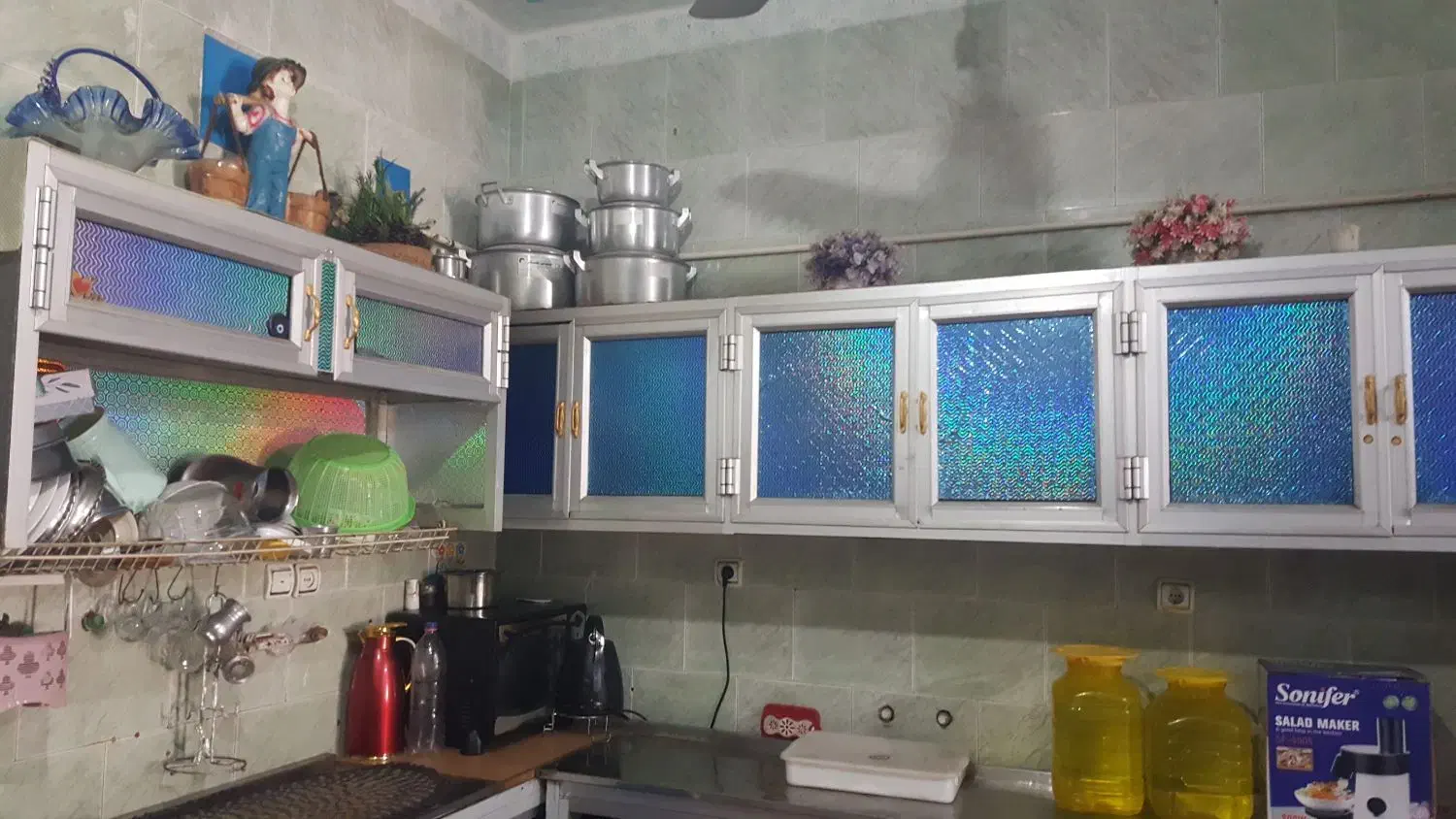 کابینت اشپزخانه المنیون وداخل گالوانیزه|مصالح و تجهیزات ساختمان|کارون, |دیوار