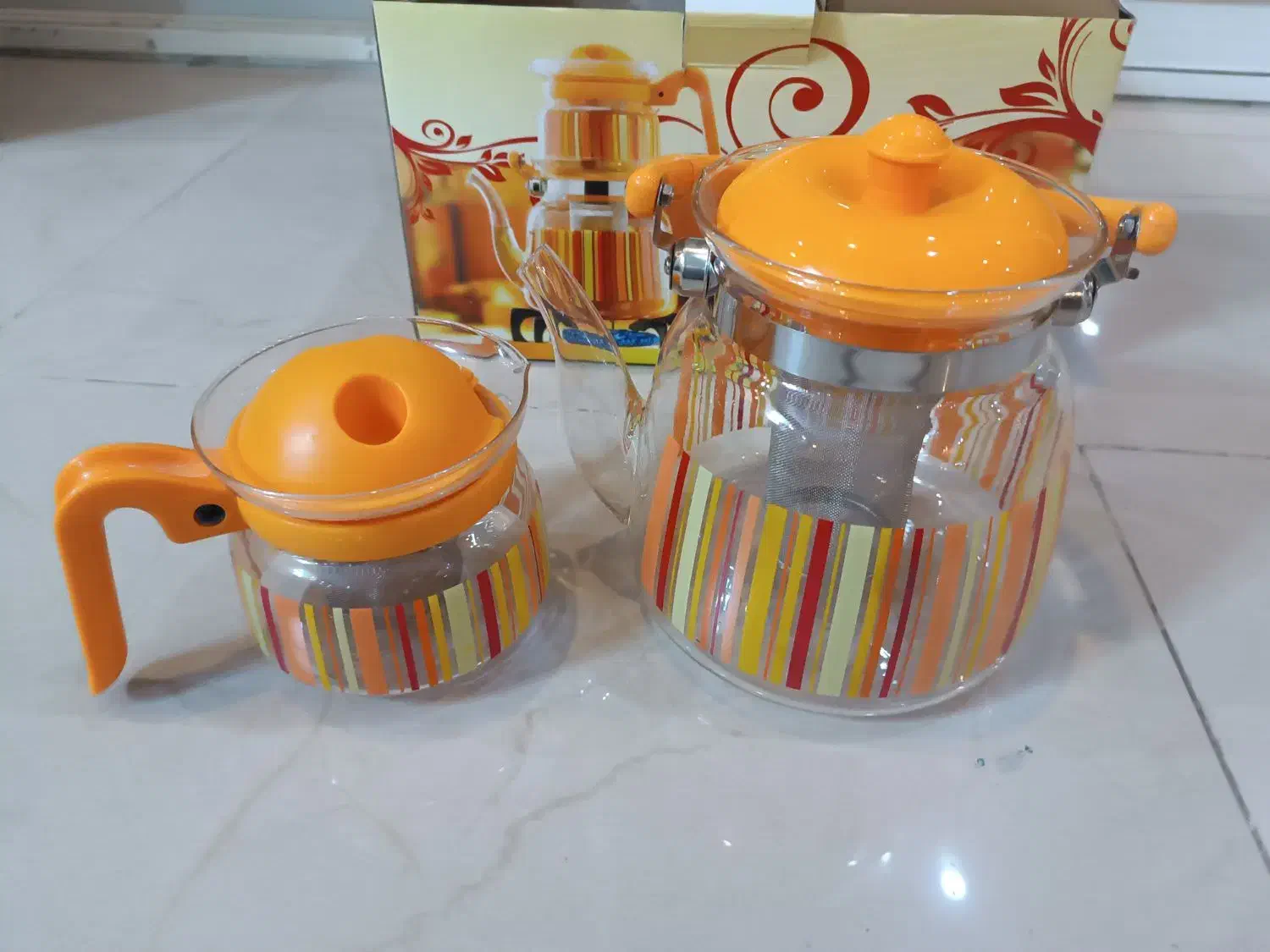 کتری و قوری پیرکس|سماور، چای‌ساز، قهوه‌ساز|اصفهان, خانه اصفهان|دیوار