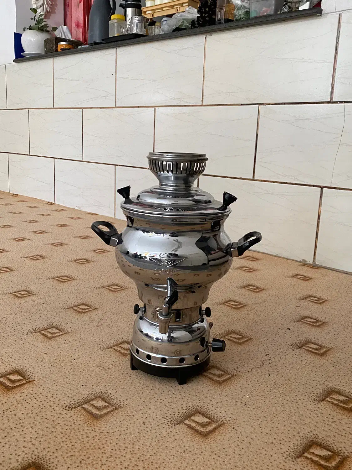 سماور گازی|سماور، چای‌ساز، قهوه‌ساز|شیراز, کوشک میدان|دیوار