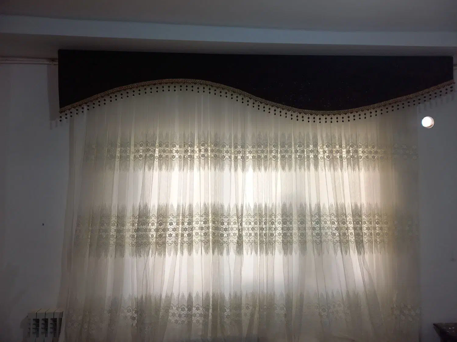 پرده ،با تاج پرده آستر زیر|پرده، رانر، رومیزی|سیرجان, |دیوار