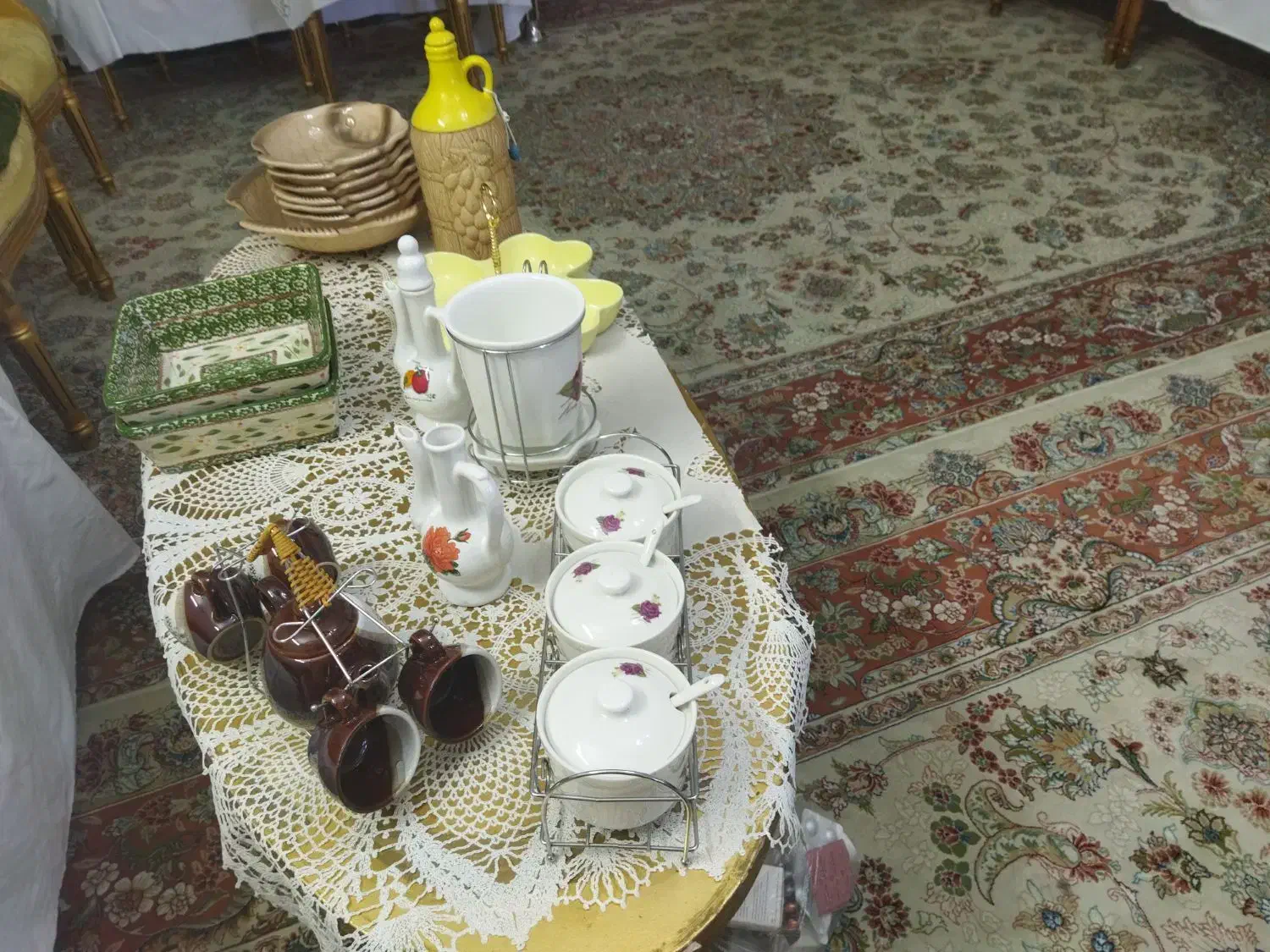 ظروف گل پنبه و سرامیک وغیره|ظروف سرو و پذیرایی|گلبهار, شهر جدید گلبهار|دیوار