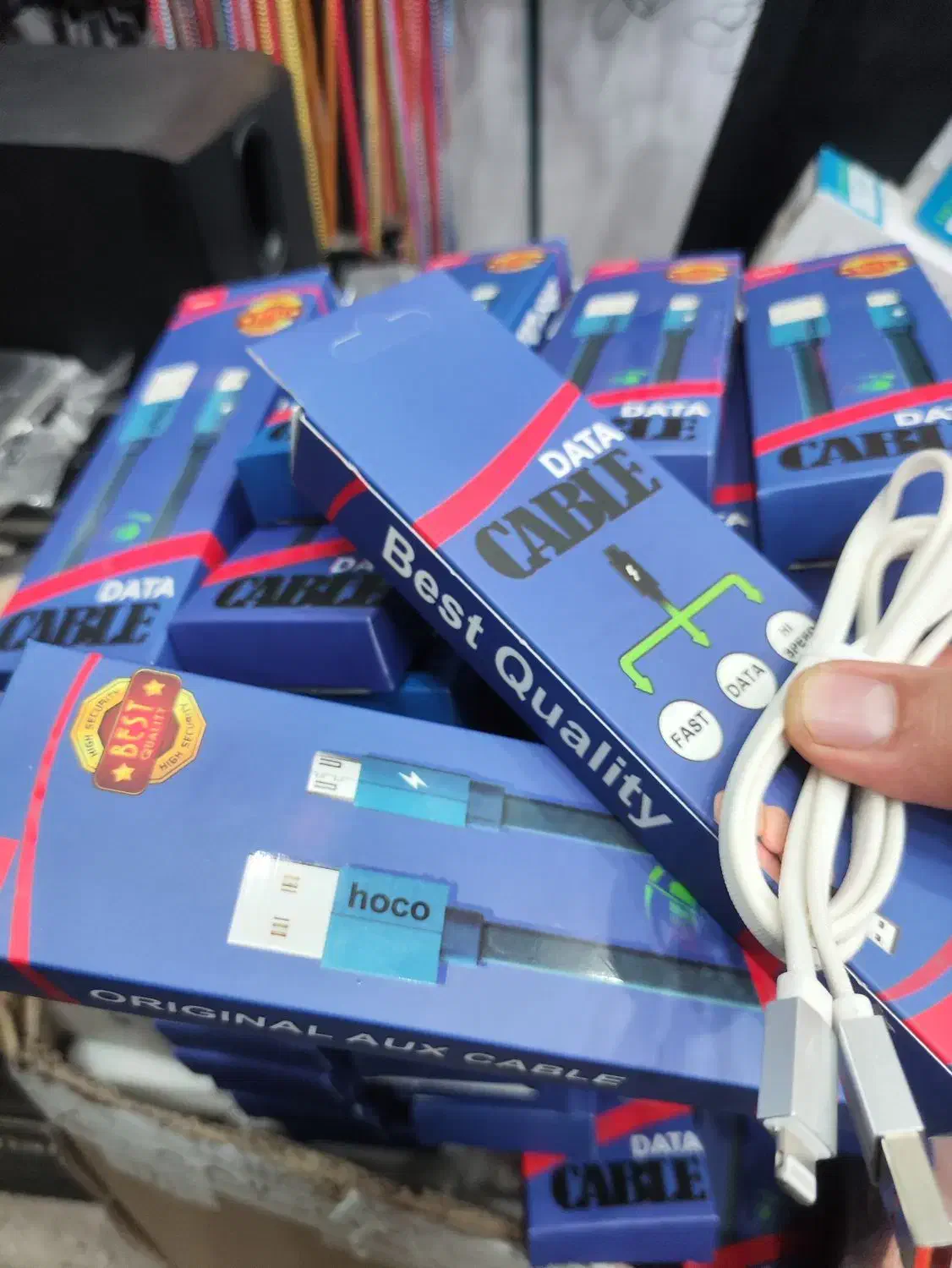 کابل شارژ آیفونی لاتینگ جنس بدنه کنف دو سر فلزی|لوازم جانبی موبایل و تبلت|قم, نیروگاه|دیوار